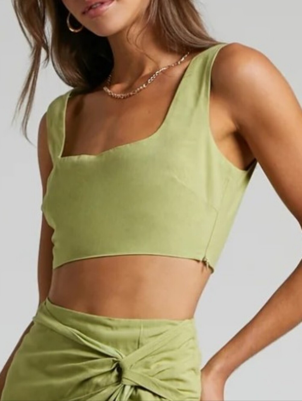 Showpo Green Gibson Crop Top